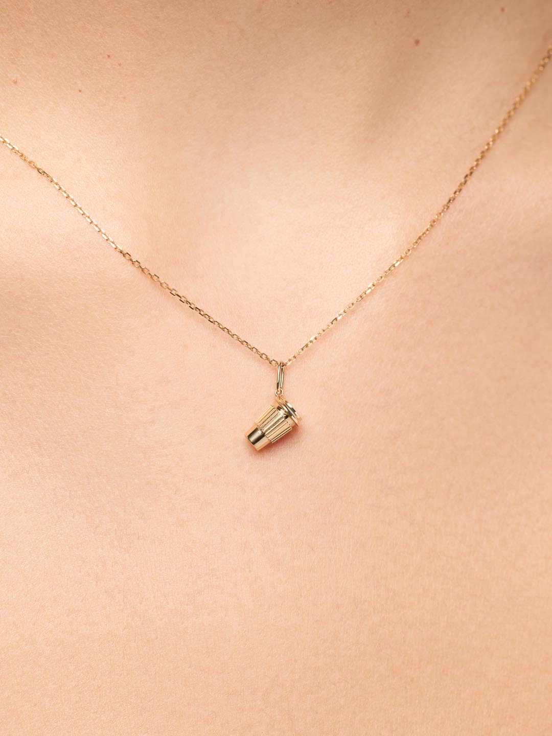 Solid Yellow Gold - Coffee Cup Charm