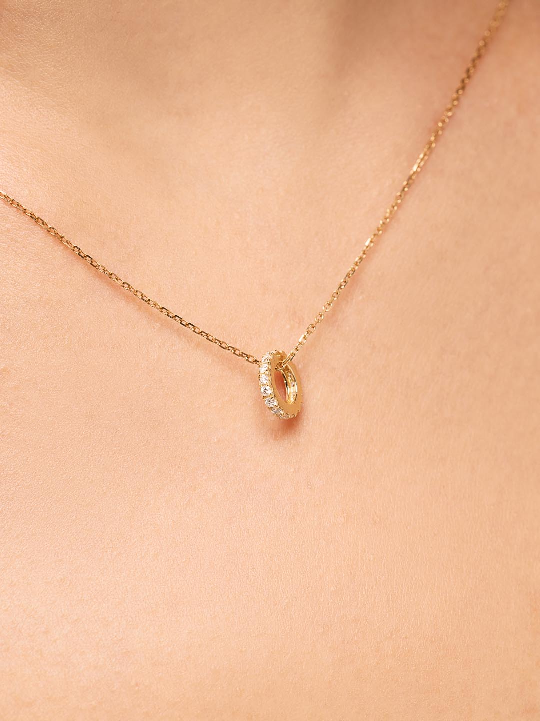 Solid Yellow Gold - Diamond Zeno Charm