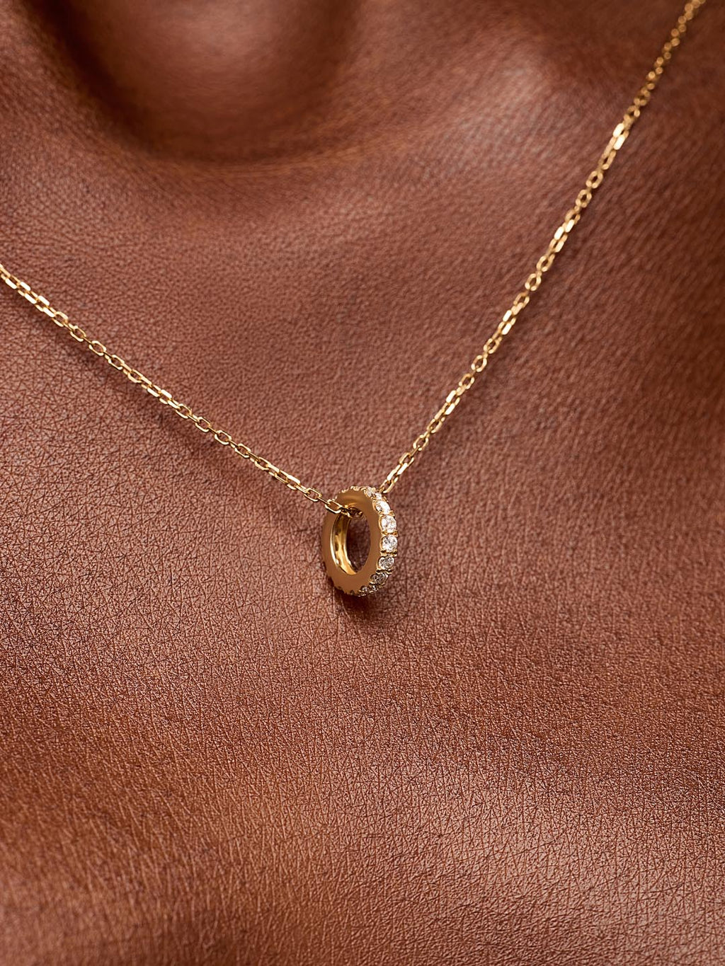Solid Yellow Gold - Diamond Aurora Necklace