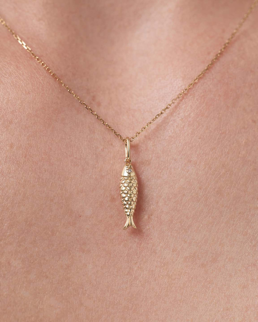 Solid Yellow Gold - Gold Fish Charm