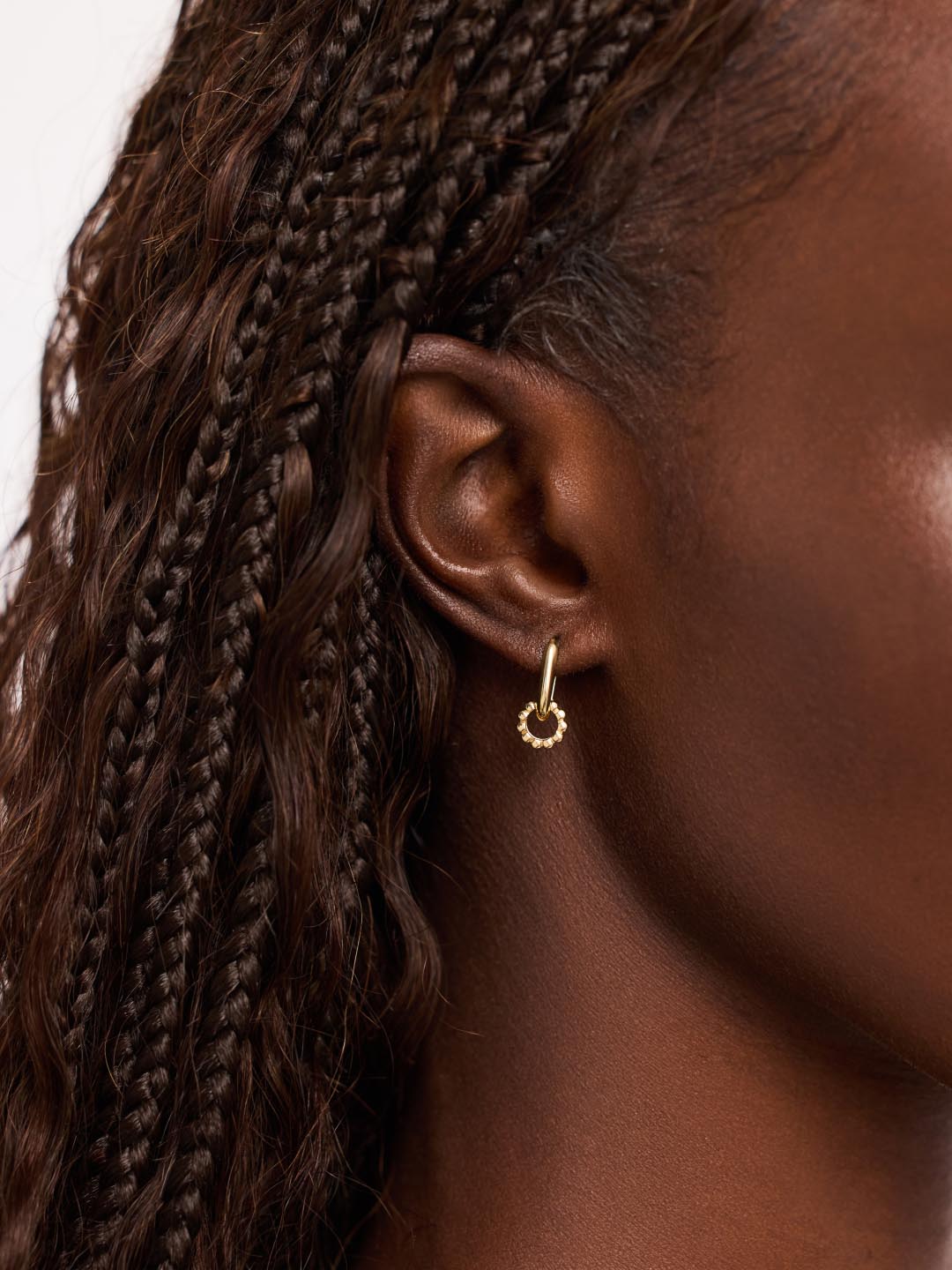 Solid Yellow Gold - Galaxy Hoop Set