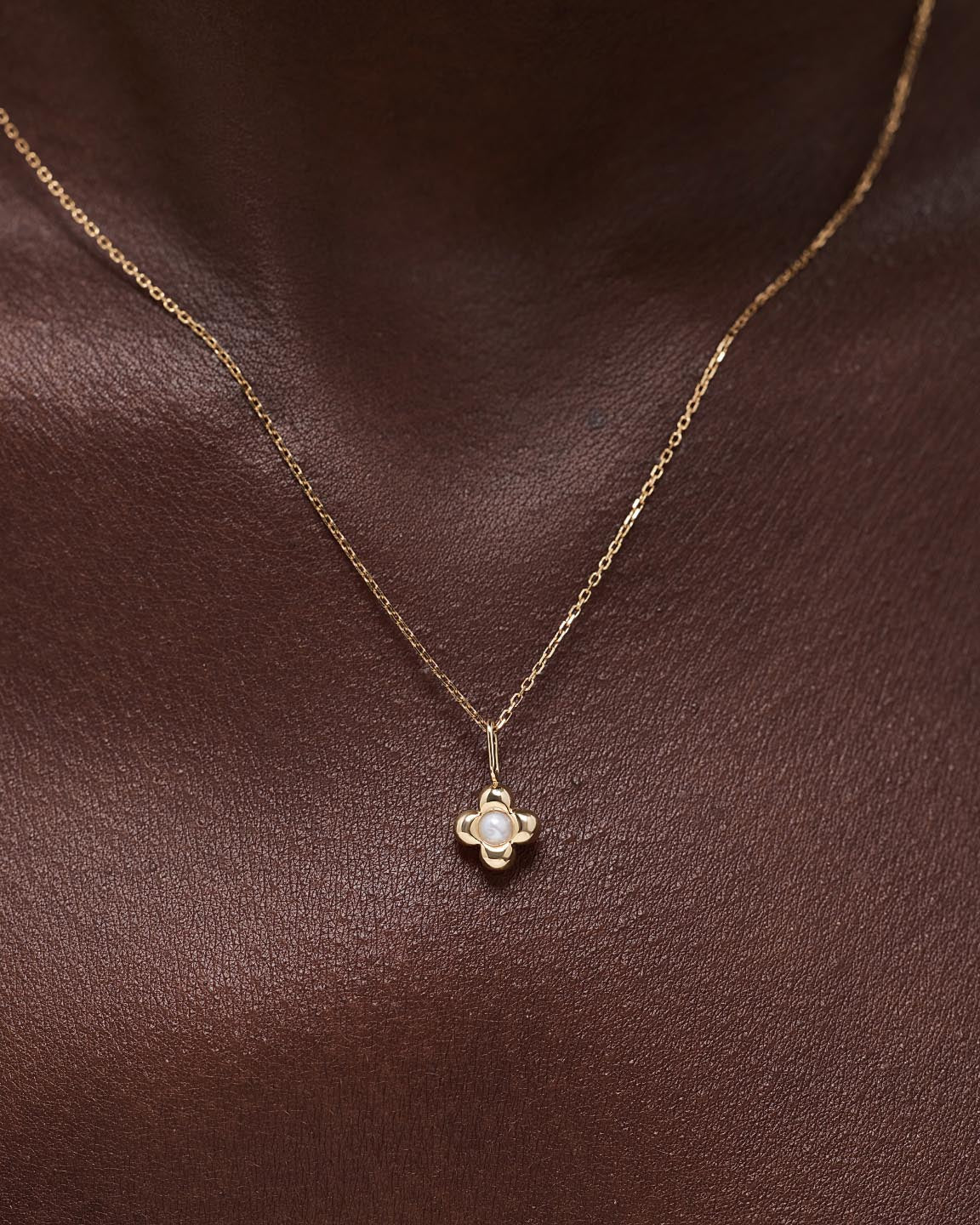 Solid Yellow Gold - Pearl Mini Liora Charm