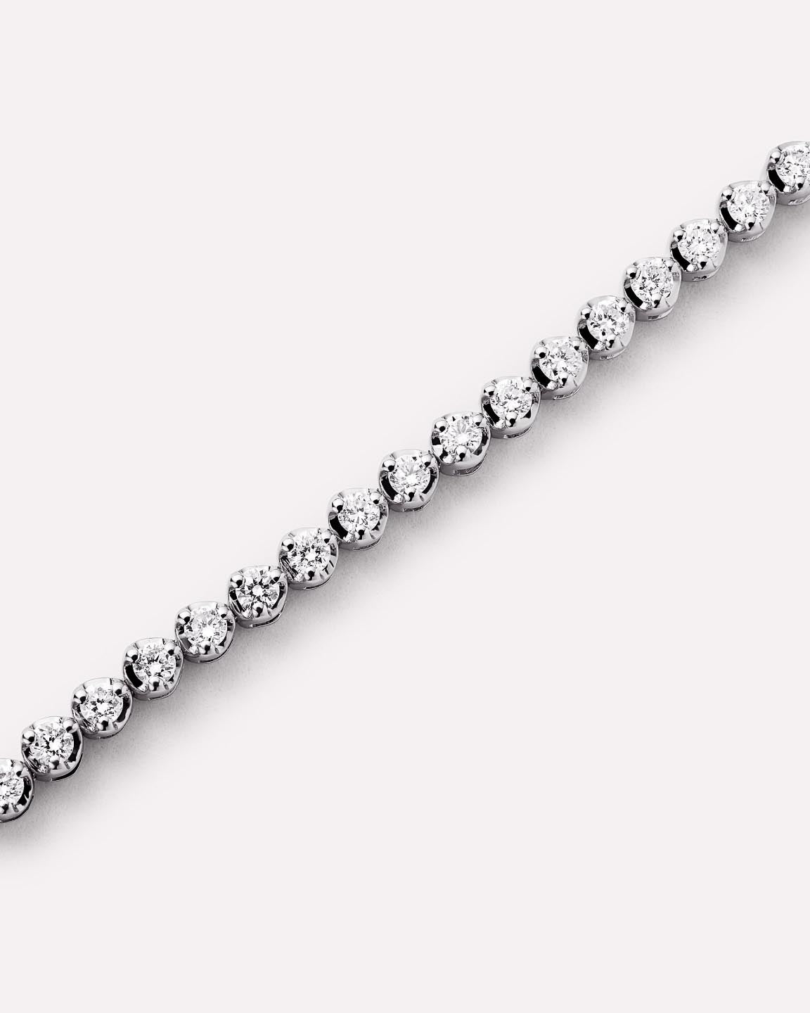 Solid White Gold - Diamond Tennis Bracelet (1/2 ctw)