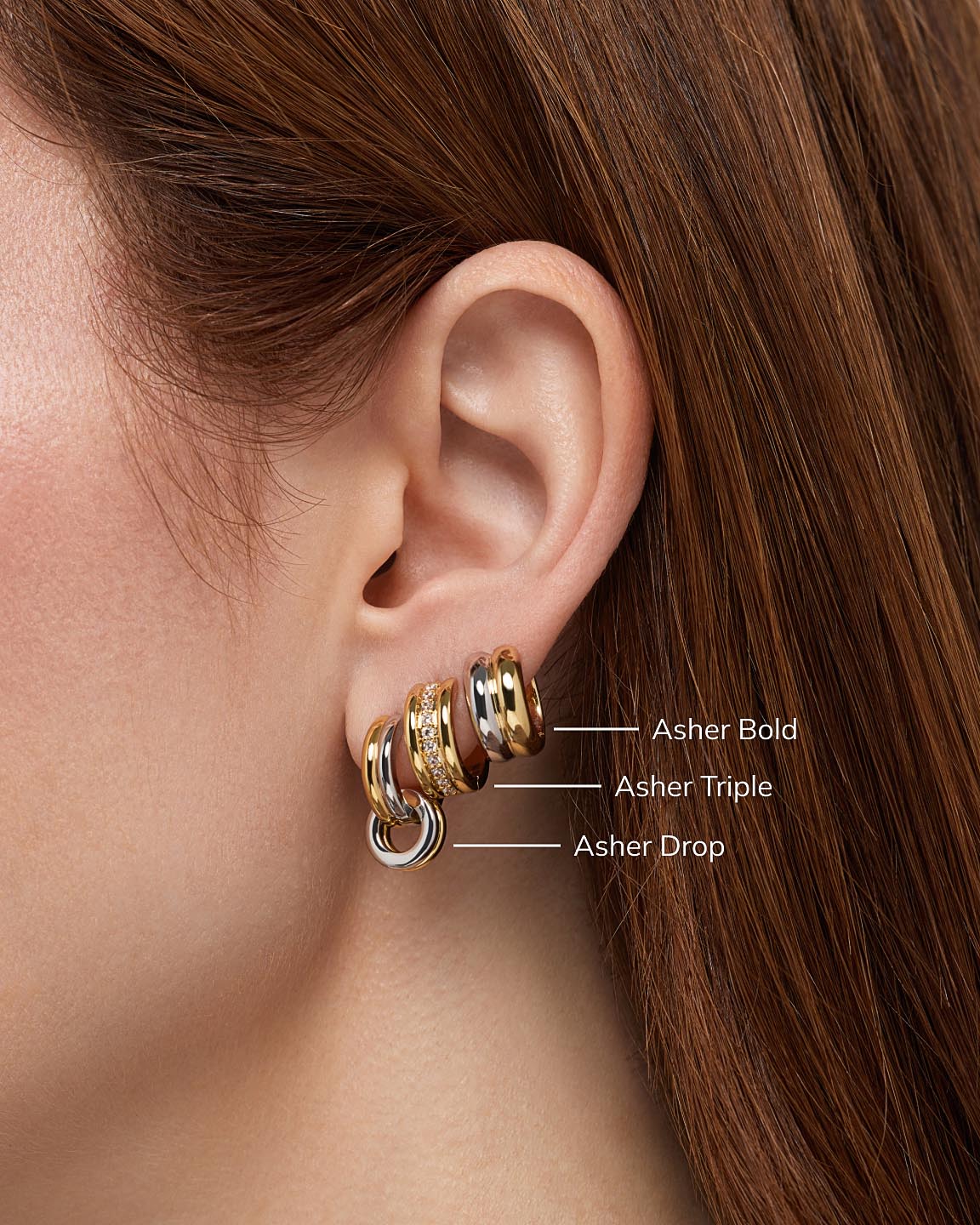 Huggie Earrings - Asher Drop