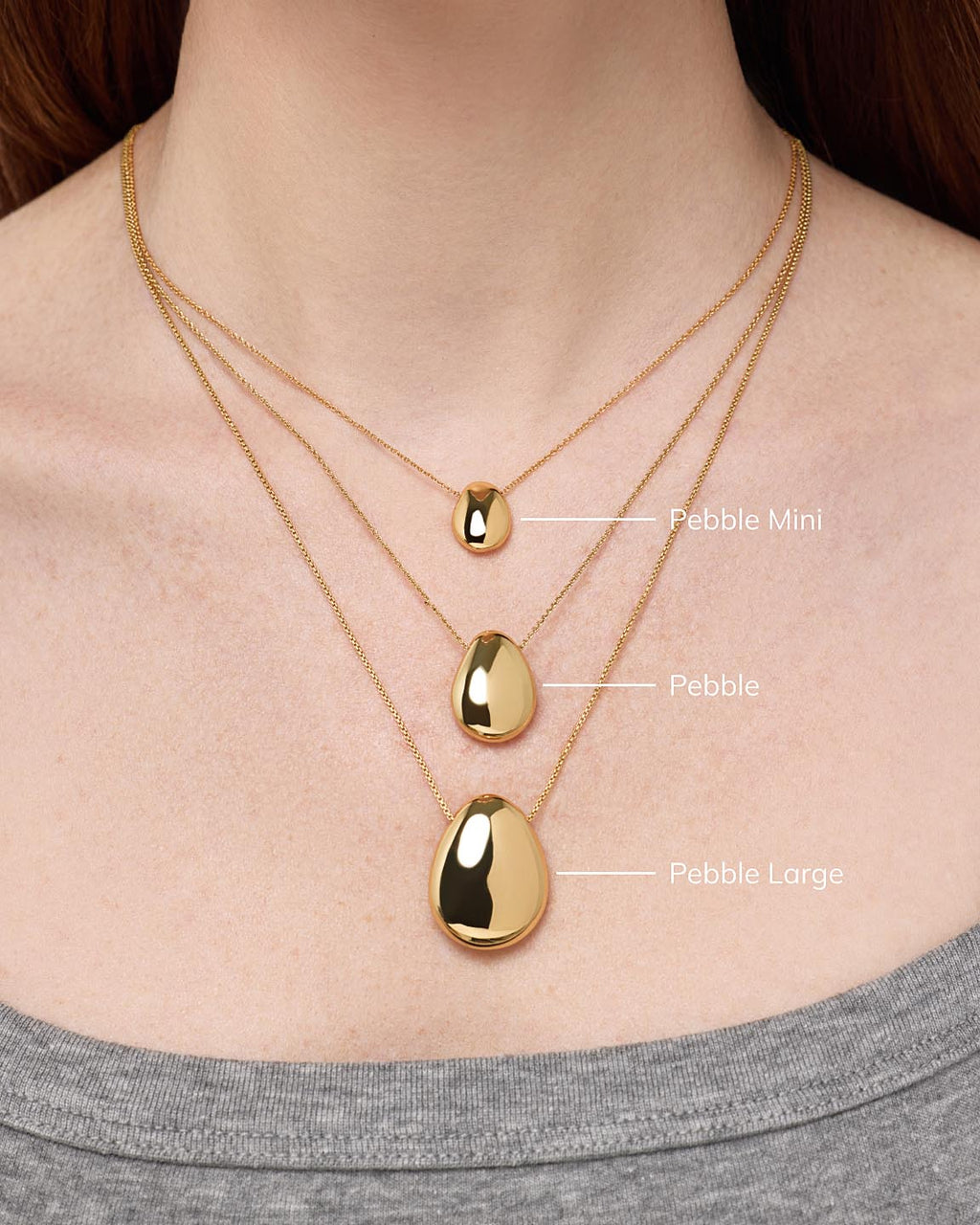 Gold Pendant - Pebble Large