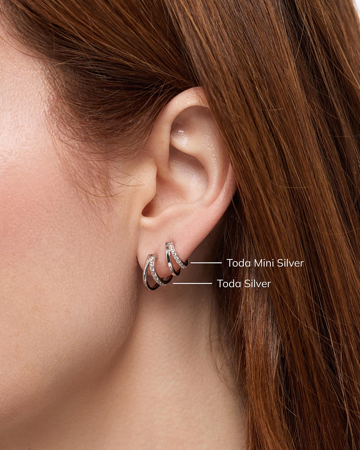 Double Hoop Earrings - Toda Silver