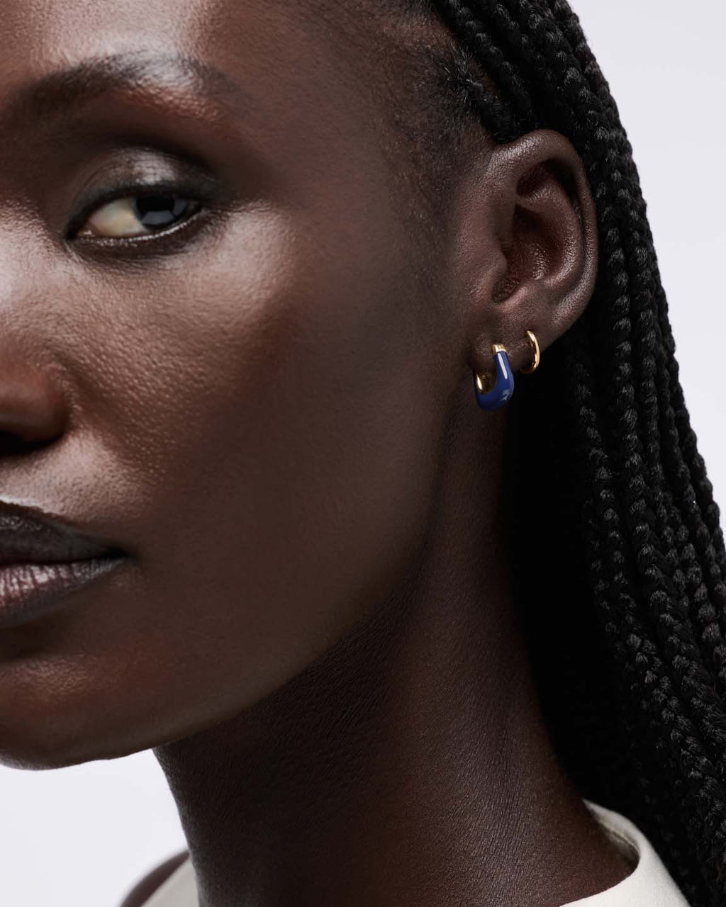 Huggie Earrings - Dakota Mini Navy