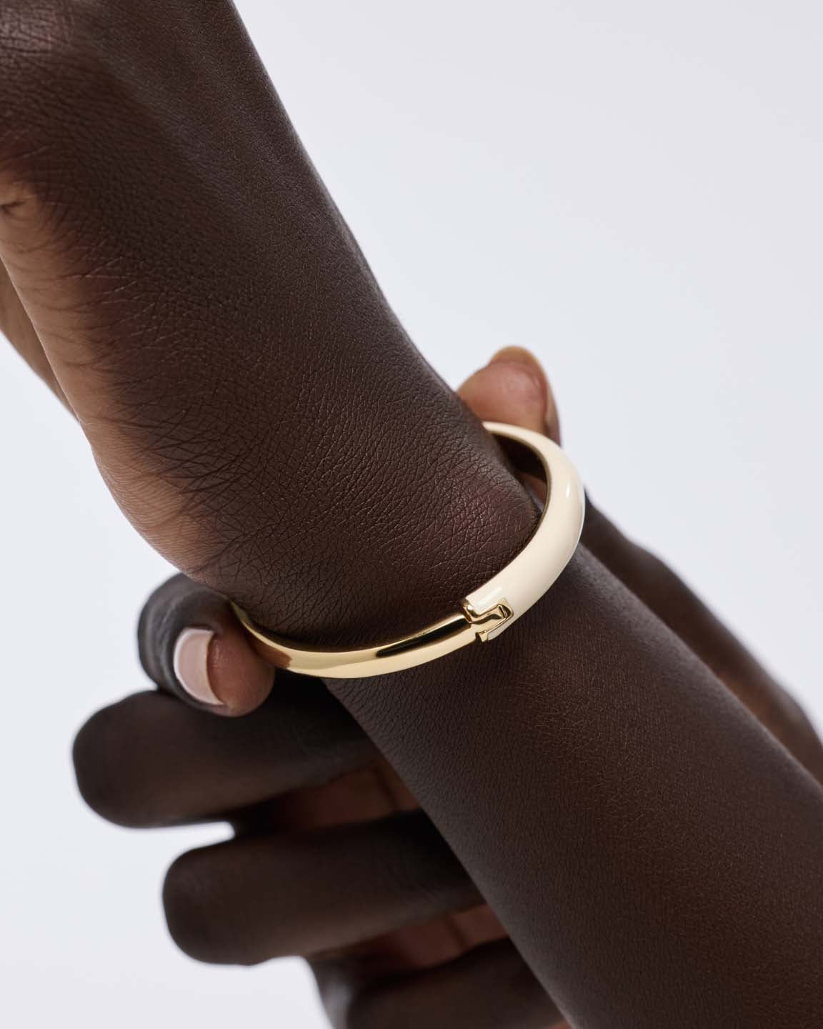 Gold Bangle Bracelet - Brynley White