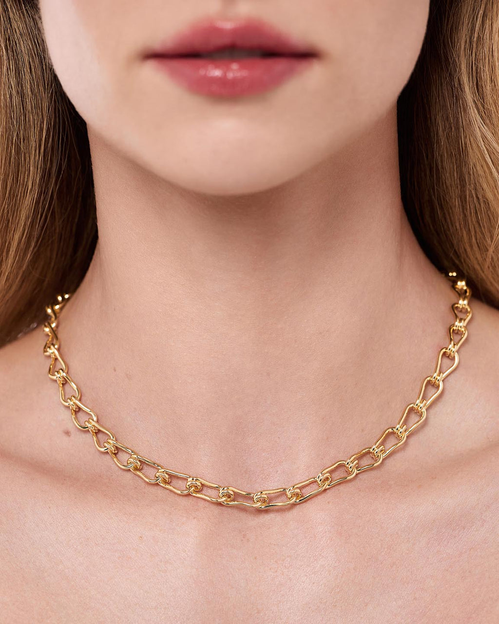 Gold Chain Necklace - Violet Chain Necklace