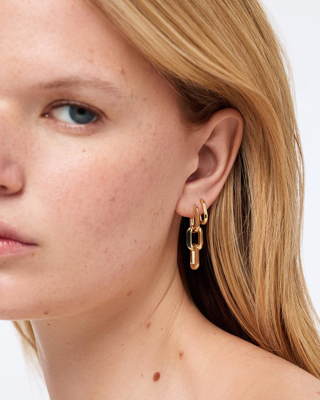 Statement Earrings - Eve Triple Link Hoops