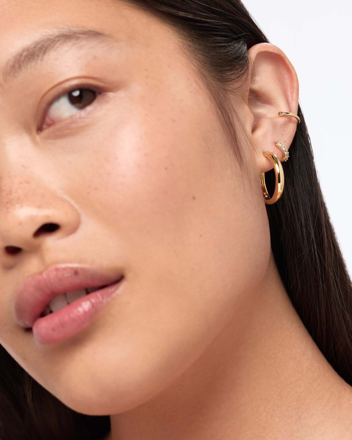 Gold Hoop Earrings - Giulia Large