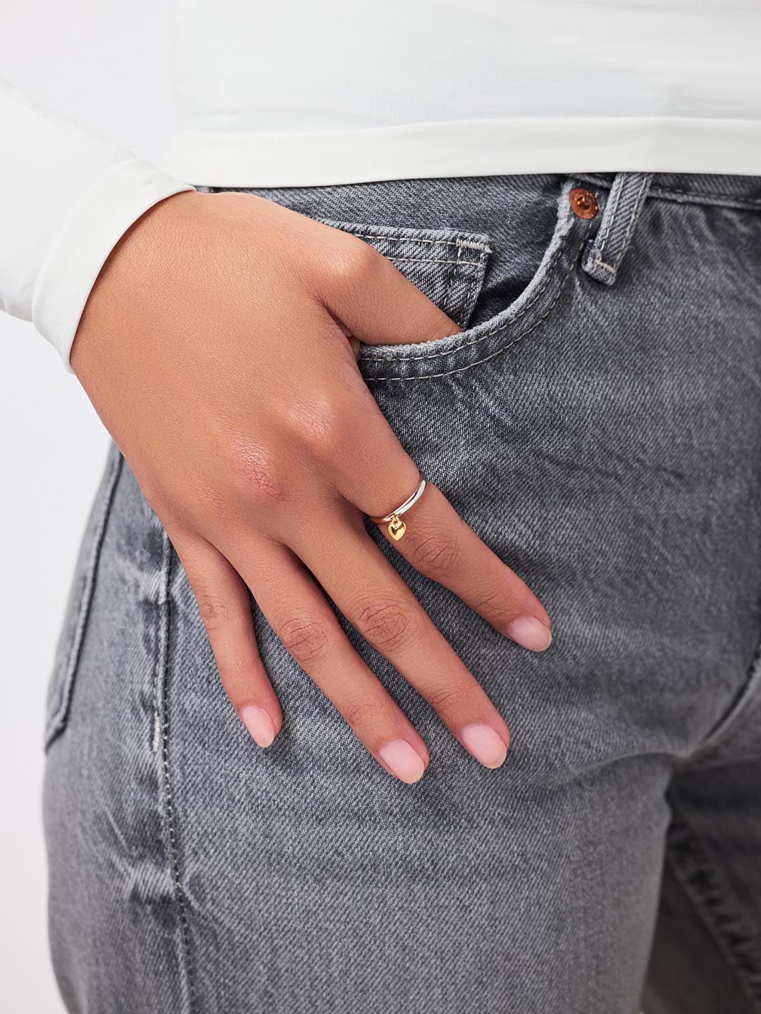 Heart Ring - Leia Two Tone