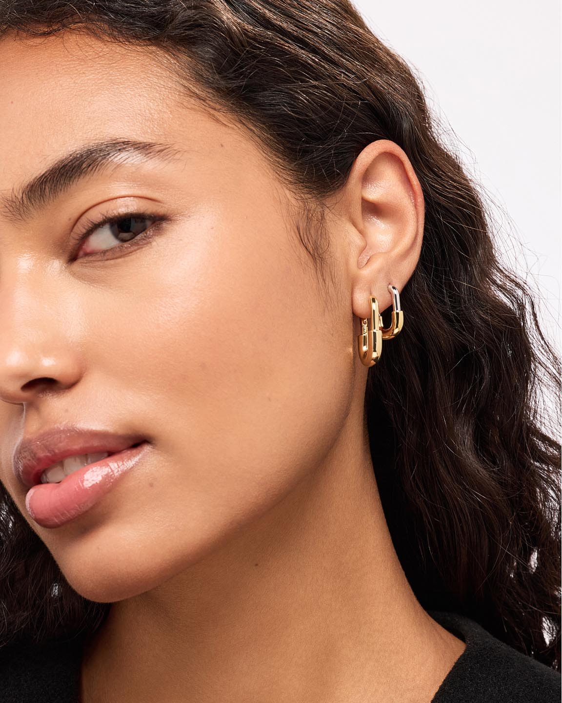 Gold Hoops - Brynley Hoops Two Tone