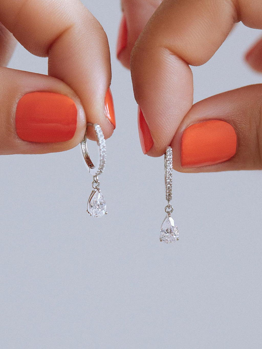 Delicate Huggie Hoops - Elise Silver