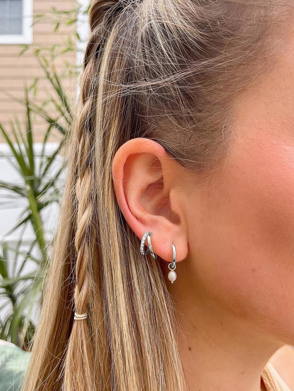 Double Hoop Earrings - Toda Silver