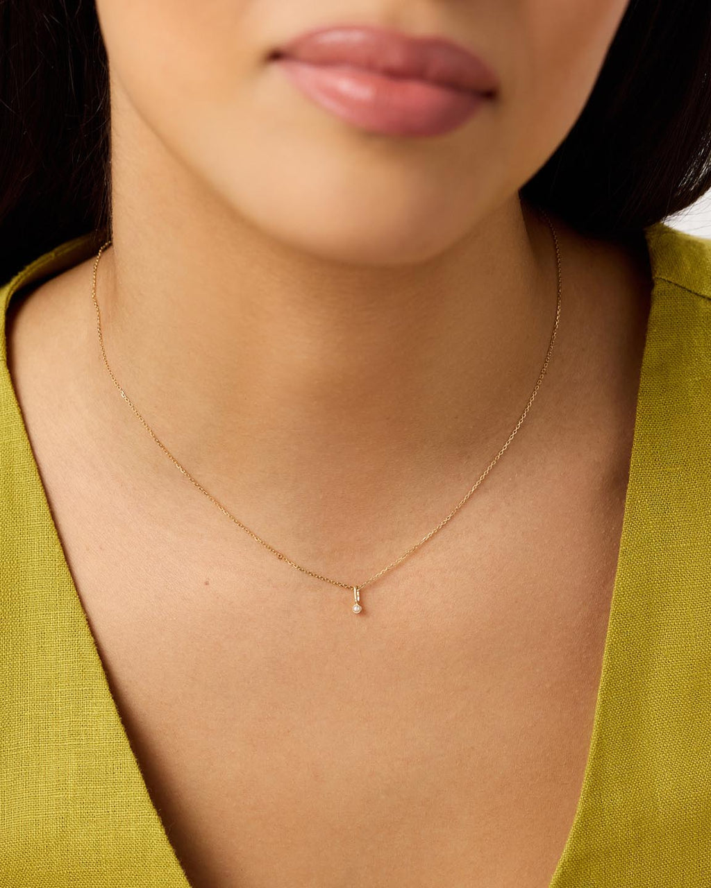 Solid Yellow Gold - Pearl Mini Birthstone Charm