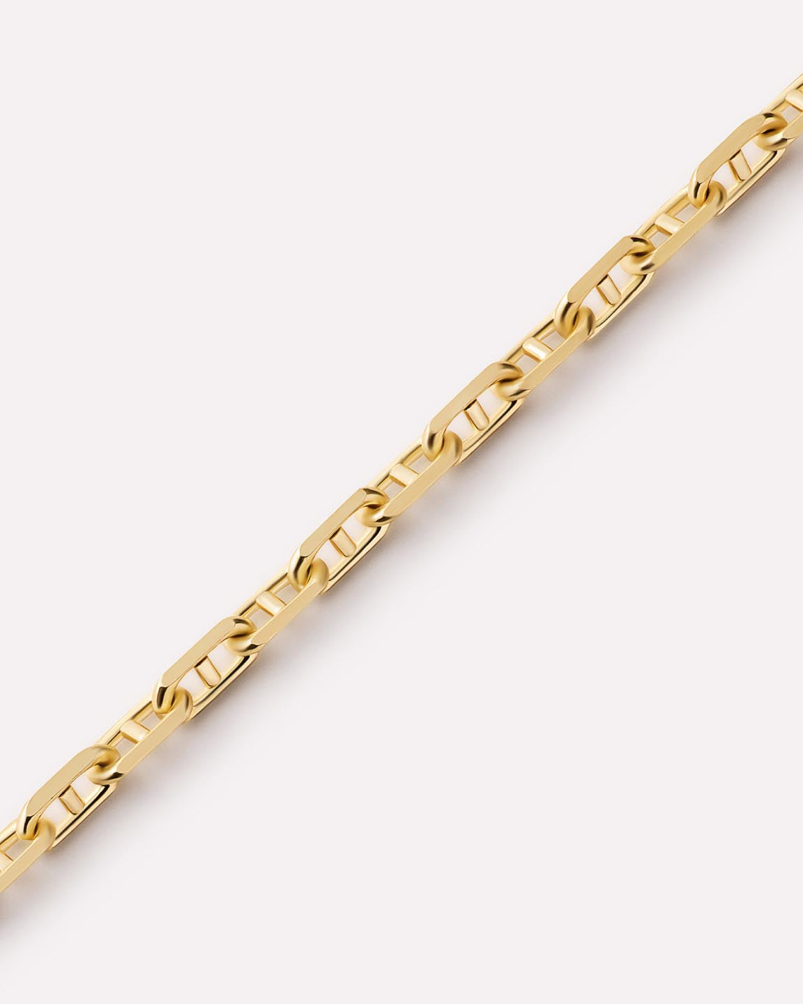 Solid Yellow Gold - Mini Anchor Chain Necklace