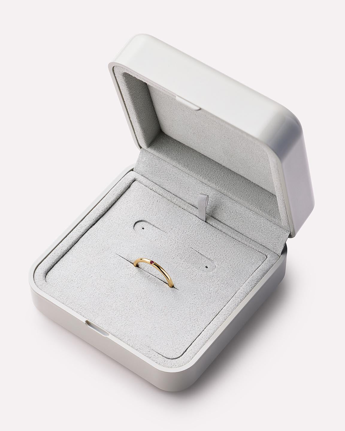 Solid Yellow Gold - Solo Birthstone Ring