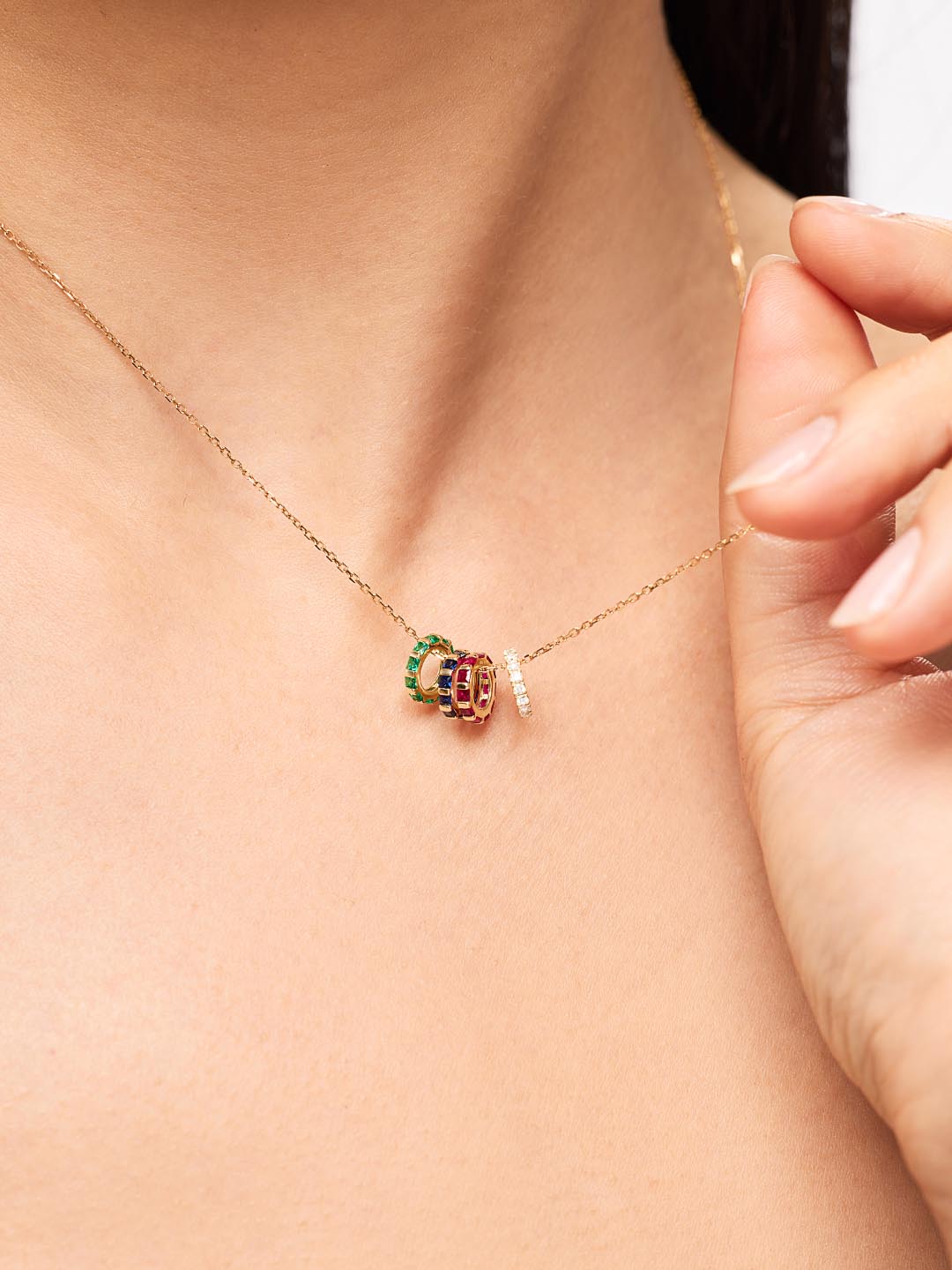 Solid Yellow Gold - Ruby Zeno Charm