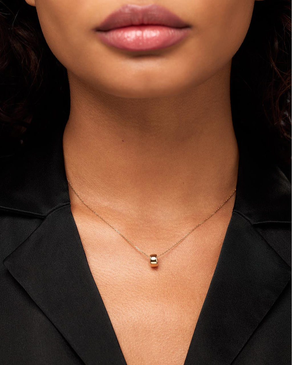 Solid Yellow Gold - Luna Charm