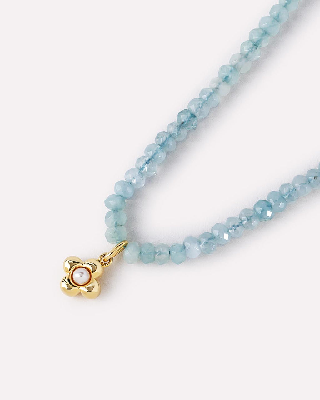 Beaded Necklace - Liora Blue Jade Bead Necklace