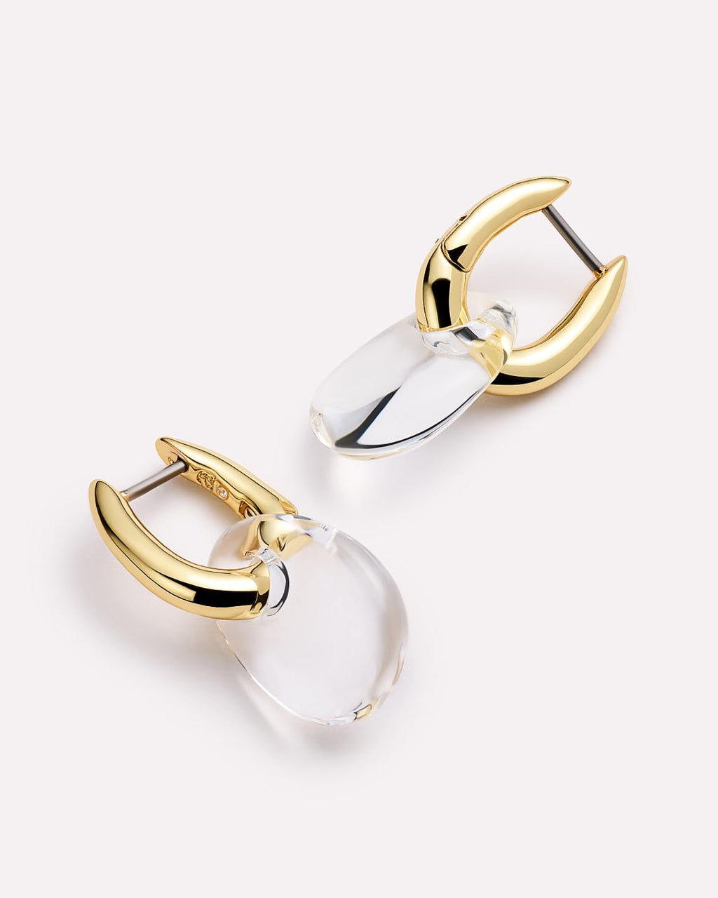 Gold Drop Earrings - Kayla Clear