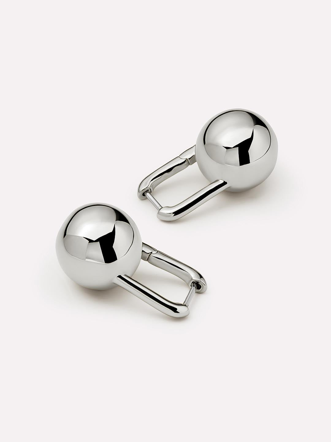 Statement Earrings - Perry Silver