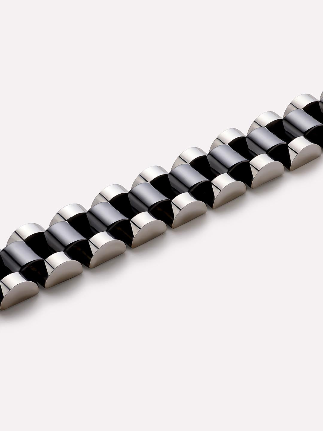 Watch Strap Bracelet - Ora Silver Ceramic
