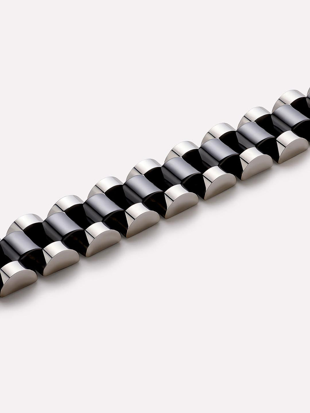 Watch Strap Bracelet - Ora Silver Ceramic