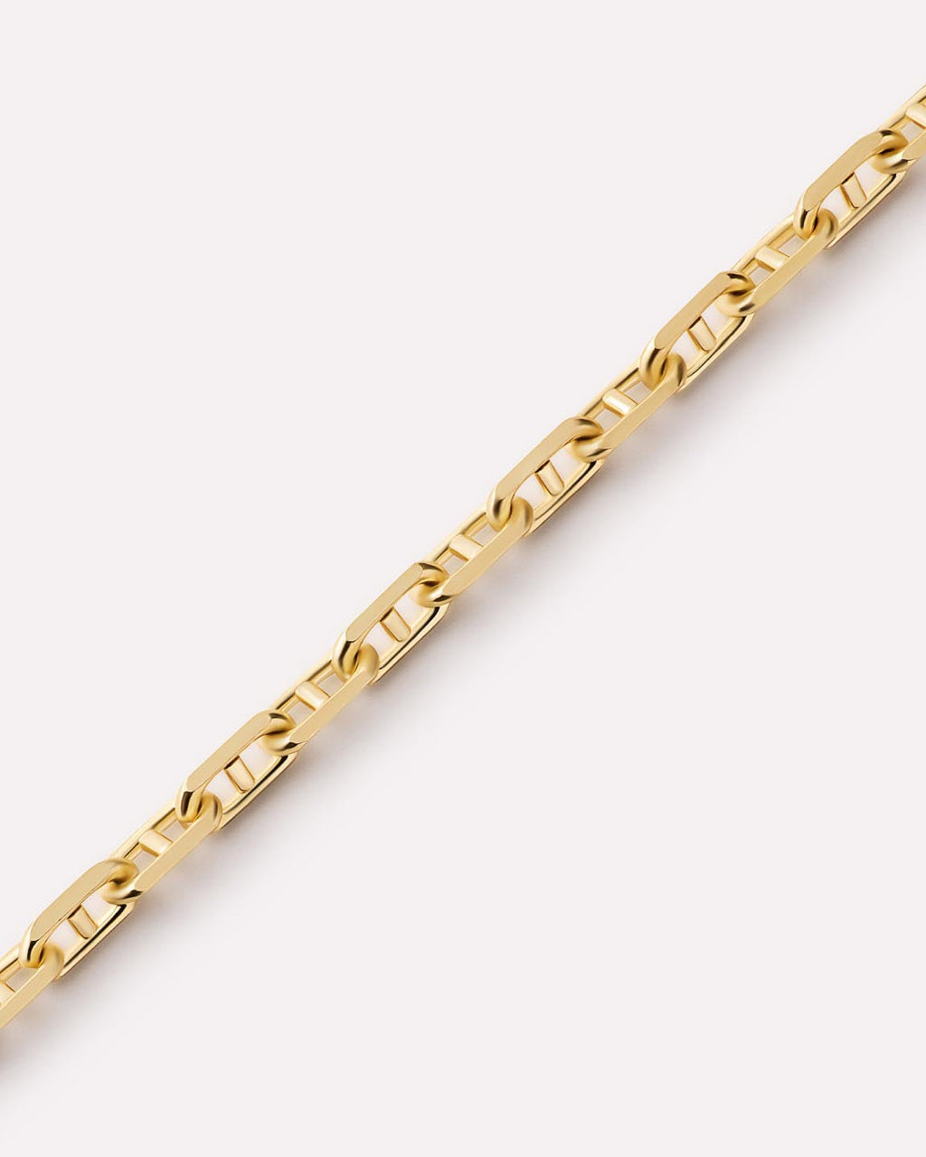Solid Yellow Gold - Mini Anchor Chain Bracelet