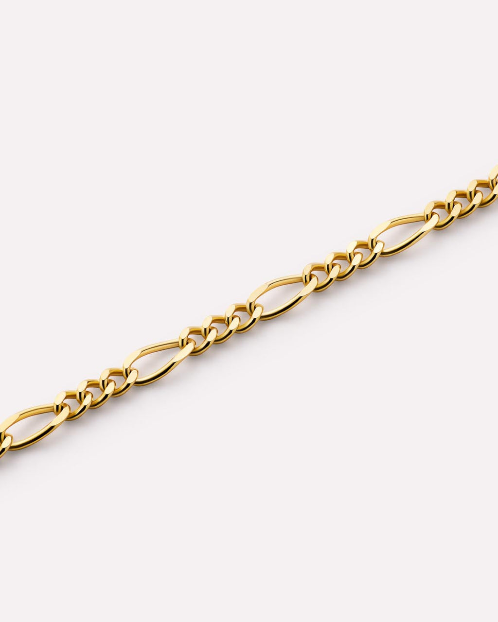 Solid Yellow Gold - Figaro Chain Bracelet