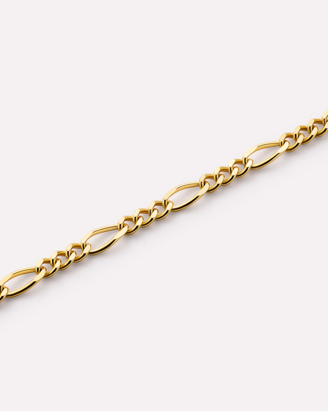 Solid Yellow Gold - Figaro Chain Necklace