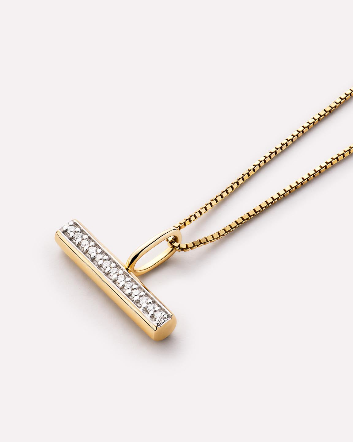Solid Yellow Gold - Diamond Toggle Charm