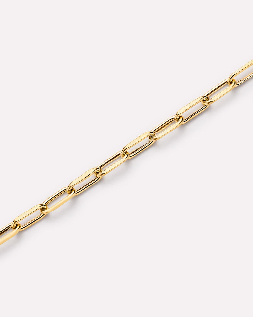 Solid Yellow Gold - Medium Paperclip Necklace