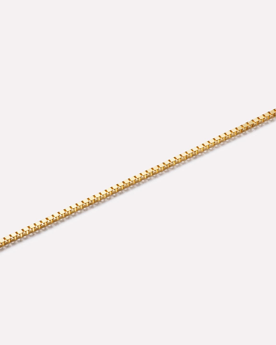 Solid Yellow Gold - Gold Mini Box Chain Bracelet