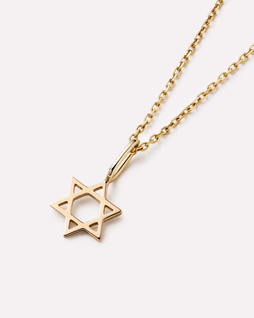 Solid Yellow Gold - Star of David Necklace