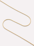 Solid Yellow Gold - Silk Chain Necklace