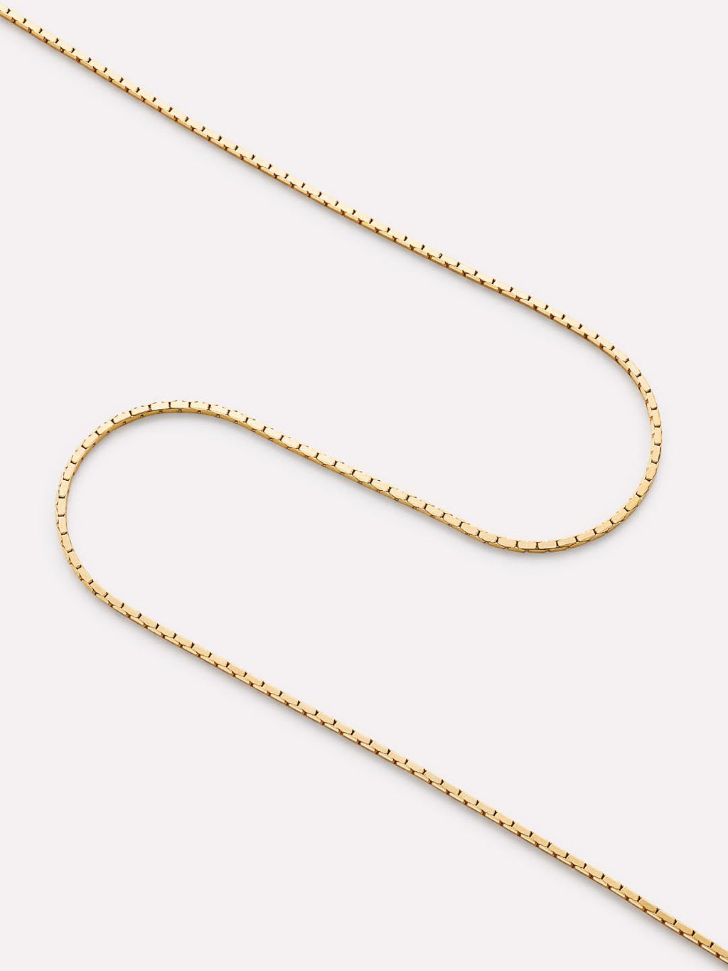 Solid Yellow Gold - Silk Chain Necklace