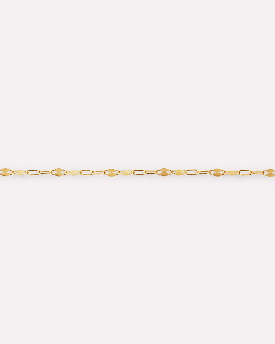 Solid Yellow Gold - Sparkle Link Chain Necklace