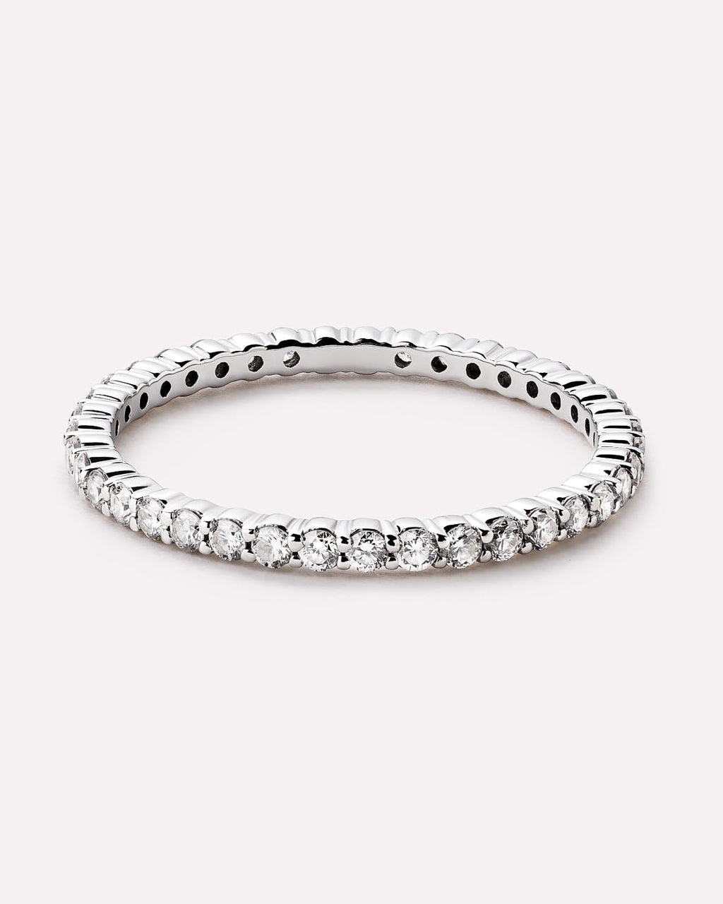 Solid White Gold - Eternity Diamond Ring (1/2 ctw)