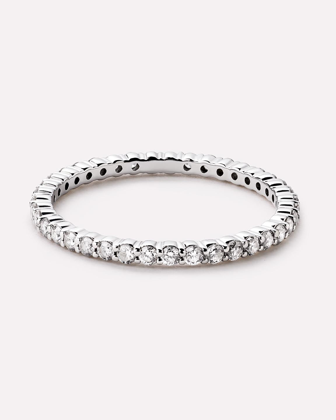 Solid White Gold - Eternity Diamond Ring (1/2 ctw)