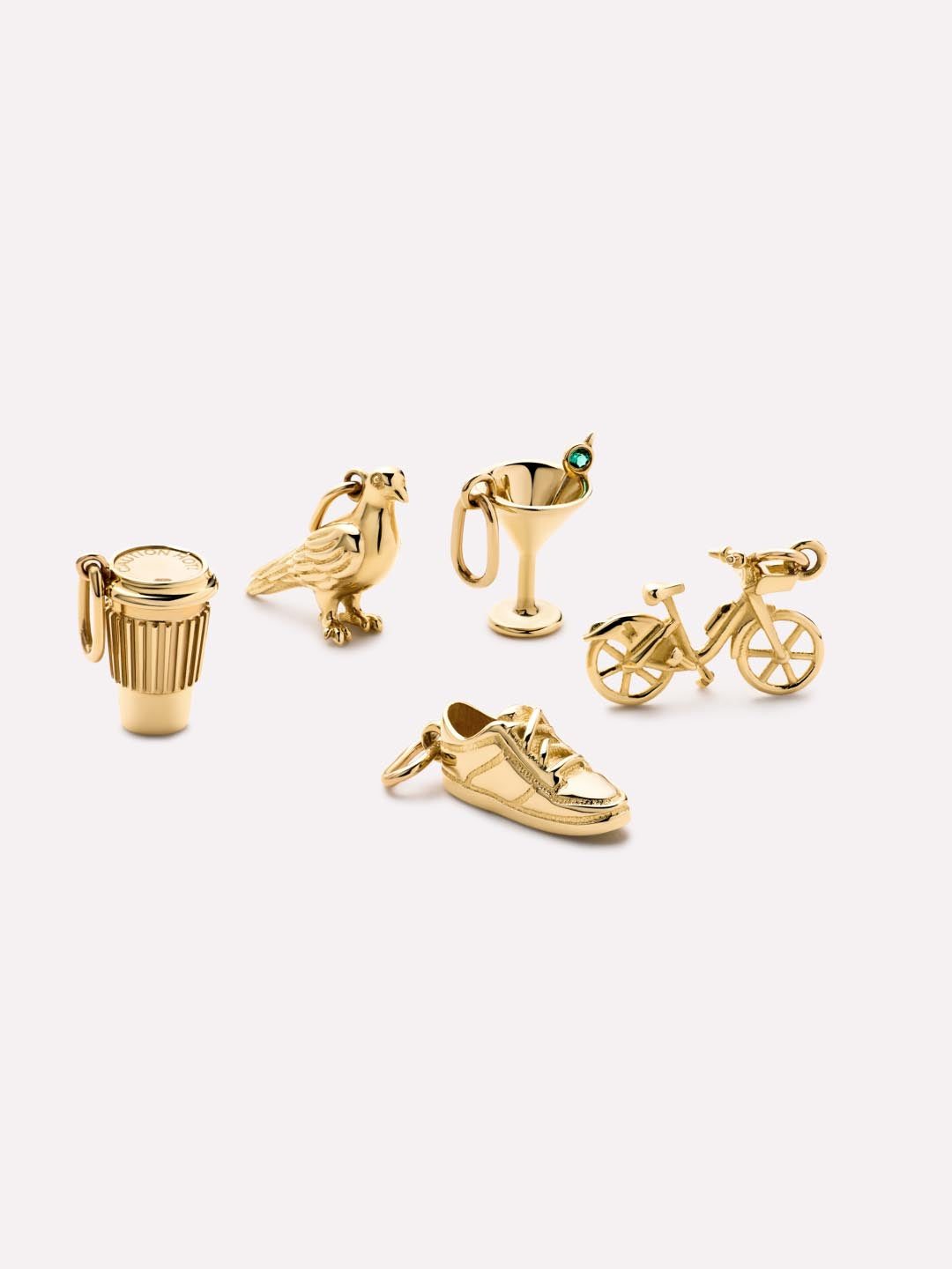 Solid Yellow Gold - Pigeon Charm