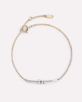 Solid Yellow Gold - Diamond Links Bar Bracelet