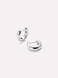 Bold Huggie Hoops - Giulia Silver