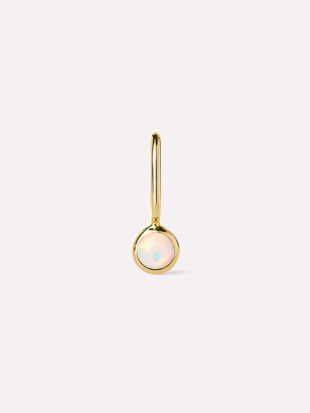 Solid Yellow Gold - Opal Mini Birthstone Charm