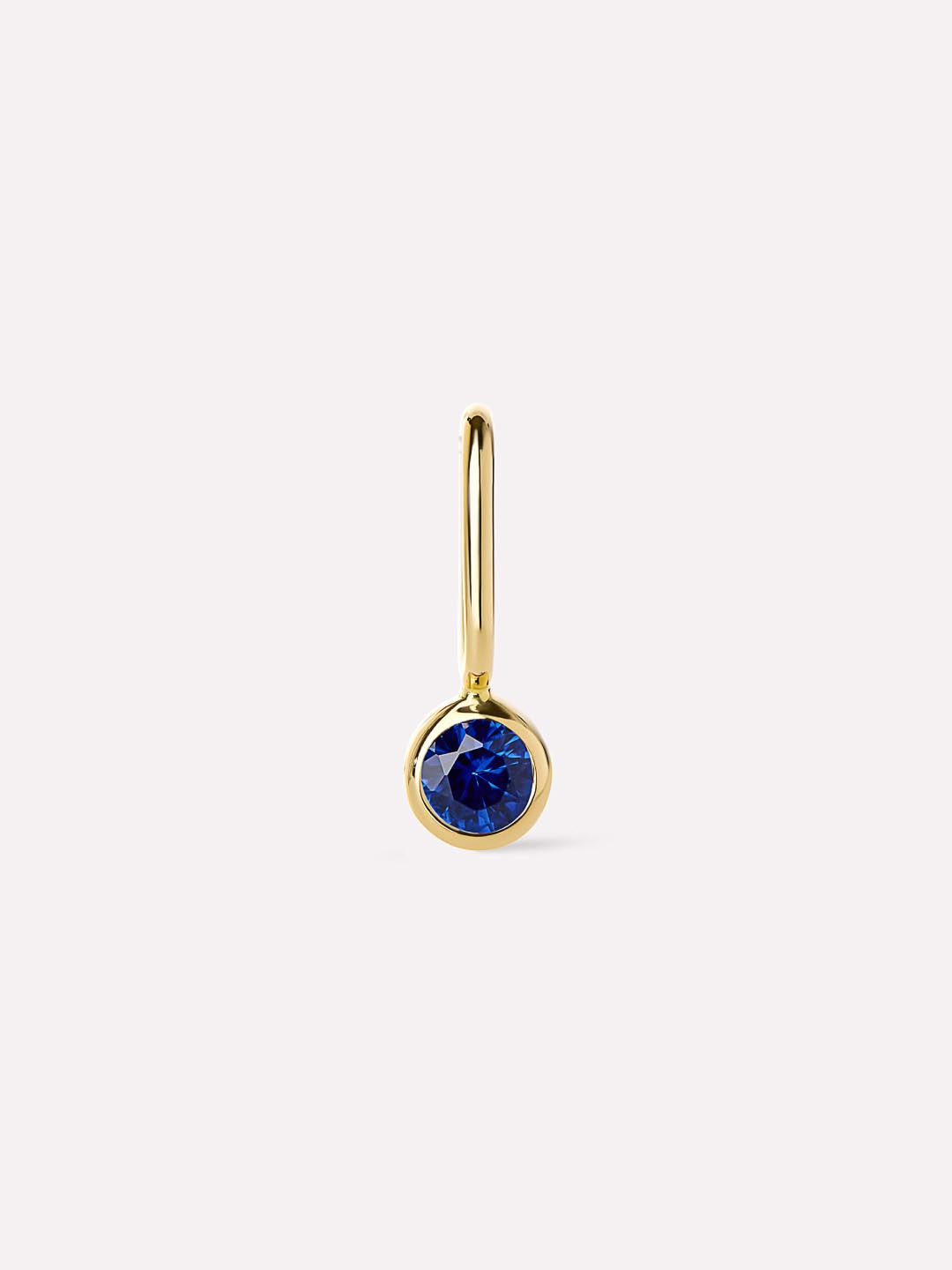 Solid Yellow Gold - Sapphire Mini Birthstone Charm