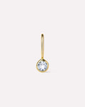 Solid Yellow Gold - Aquamarine Mini Birthstone Charm