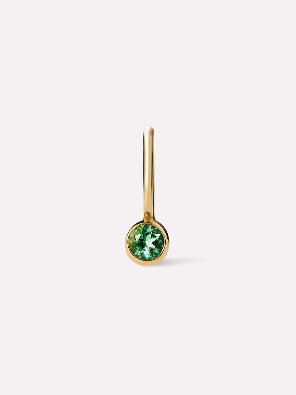 Solid Yellow Gold - Emerald Mini Birthstone Charm