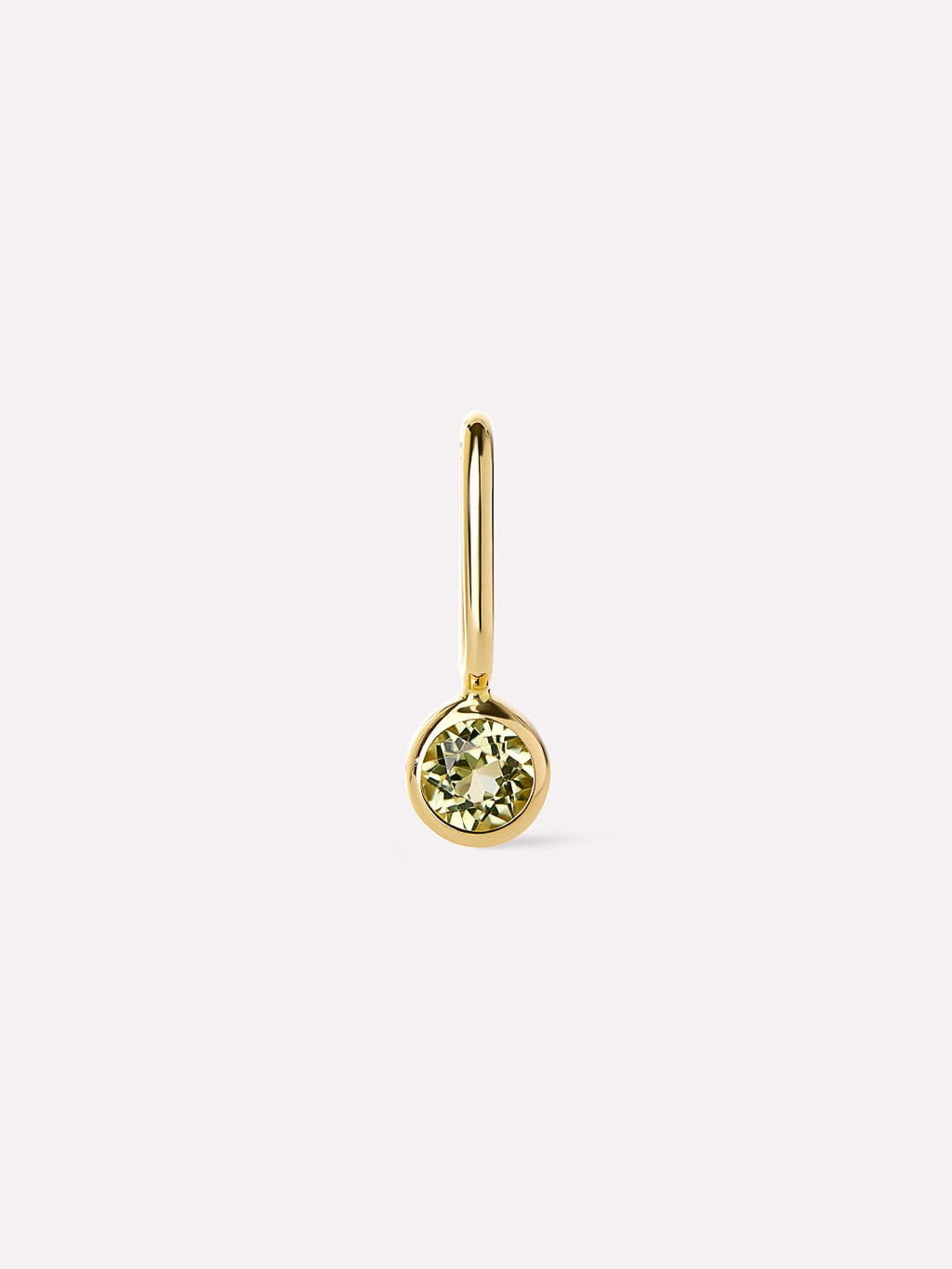 Solid Yellow Gold - Peridot Mini Birthstone Charm