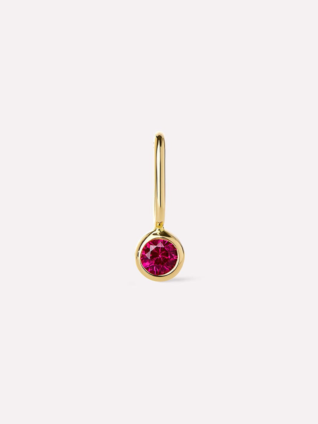 Solid Yellow Gold - Ruby Mini Birthstone Charm